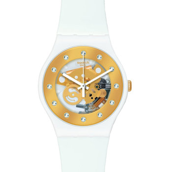 Swatch Sunray Glam White Rubber Strap