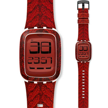 SWATCH Bollente Touch Red Rubber Strap