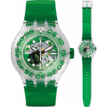 SWATCH MinTini Green Rubber Strap