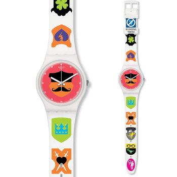 SWATCH Graphistyle Multicolor Rubber Strap