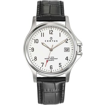 CERTUS Classic Mens Black Leather Strap