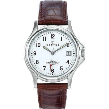 CERTUS Classic Mens Brown Leather Strap