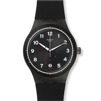 SWATCH Sistem 51 Gentleman Automatic Black Silicone Strap