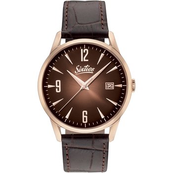 SIXTIES Brown Leather Strap