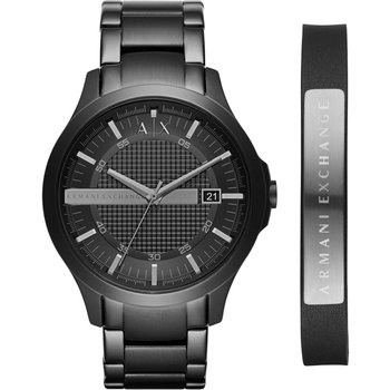 ARMANI EXCHANGE Hampton Black Stainless Steel Bracelet Gift Set