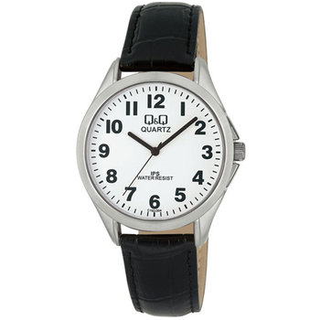 Q&Q Ladies Black Leather Strap