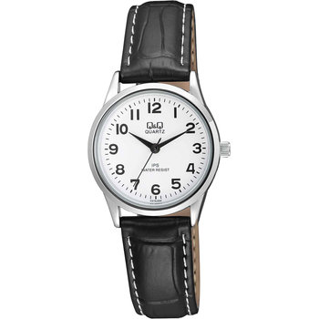 Q&Q Watch Black Leather Strap