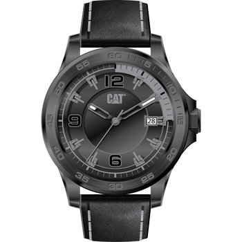 CATERPILLAR Boston Black Leather Strap