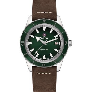 RADO Captain Cook Automatic Brown Leather Strap (R32505315)