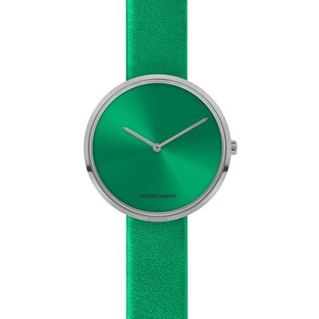Jacques LEMANS Design Collection Green Leather Strap