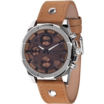 GUARDO Gents Brown Leather Strap