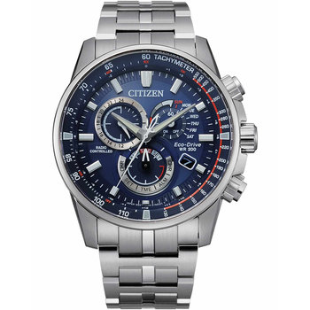 CITIZEN Eco-Drive RadioControlled Chronograph Silver Stainless Steel Bracelet