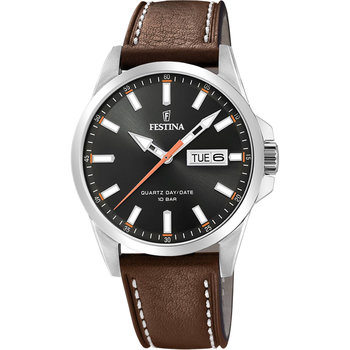 FESTINA Classic Brown Leather Strap