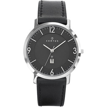 CERTUS Black Leather Strap