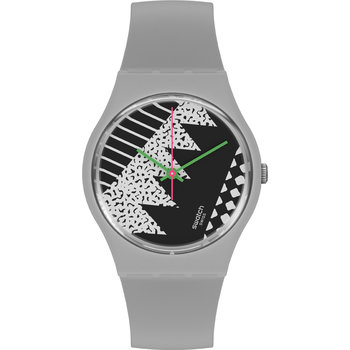 SWATCH 1984 Reloaded Gre_Mem L Grey Bio-Sourced Material Strap