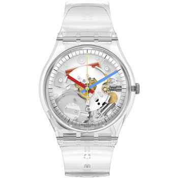 SWATCH Clearly Gent White Plastic Strap