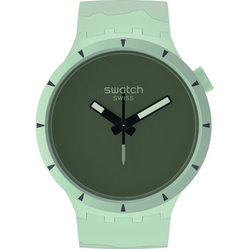 SWATCH Big Bold Lost In The Forest Green Silicone Strap