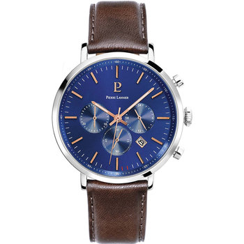 PIERRE LANNIER Baron Chronograph Brown Leather Strap