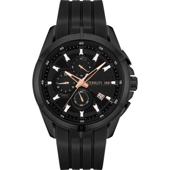 CERRUTI Turchino Chronograph Black Silicone Strap