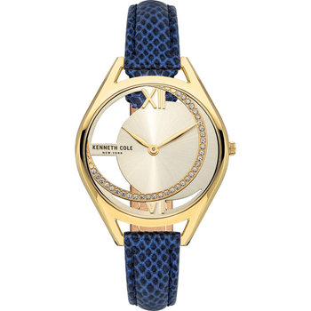 KENNETH COLE Modern Classic Crystals Blue Leather Strap