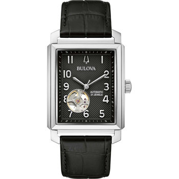 BULOVA Sutton Automatic Black Leather Strap