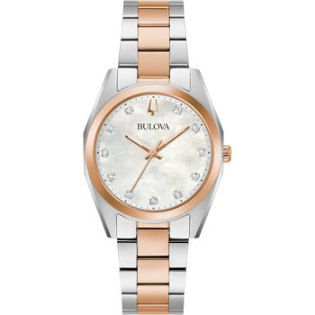 BULOVA Surveyor Diamonds Two Tone Stainless Steel Bracelet