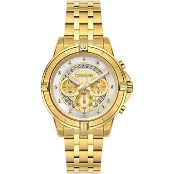 BREEZE Divinia Crystals Chronograph Gold Stainless Steel Bracelet