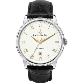 LUCIEN ROCHAT Iconic Black Leather Strap