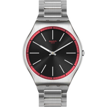 SWATCH Red Graphite Silver