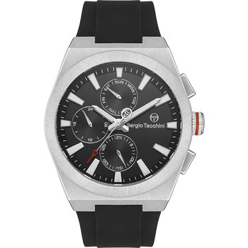 SERGIO TACCHINI Archivio Black Silicone Strap