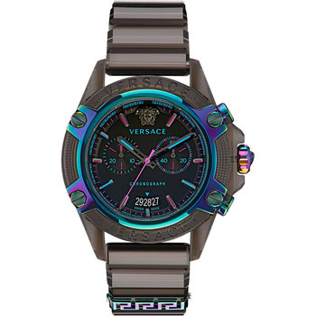 VERSACE Icon Active Chronograph Black Rubber Strap