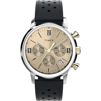 TIMEX Marlin Chronograph Black Leather Strap