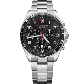 VICTORINOX FieldForce Classic Chronograph Silver Stainless Steel Bracelet