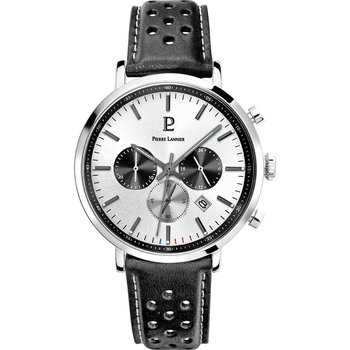 PIERRE LANNIER Baron Chronograph Black Leather Strap