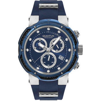 QUANTUM Hunter Chronograph Blue Silicone Strap