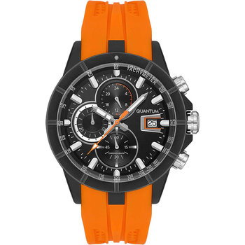 QUANTUM Hunter Chronograph Orange Silicone Strap