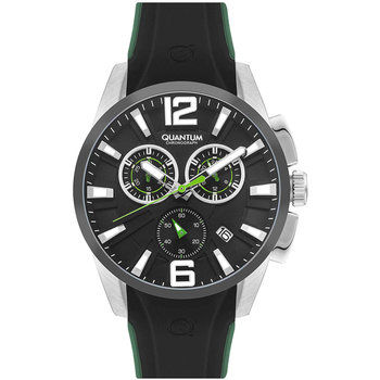 QUANTUM Powertech Chronograph Black Silicone Strap