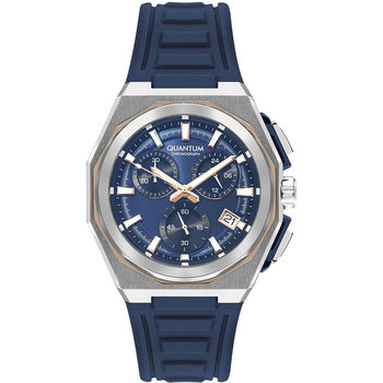 QUANTUM Powertech Chronograph Blue Silicone Strap