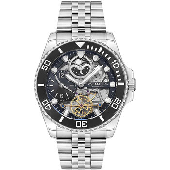 QUANTUM Q-Master Automatic Dual Time Silver Metallic Bracelet