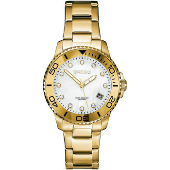 GREGIO Divers Zircons Gold Stainless Steel Bracelet