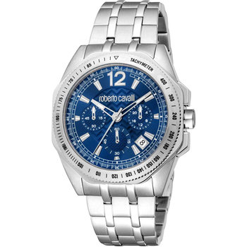 ROBERTO CAVALLI Gents Chronograph Silver Stainless Steel Bracelet