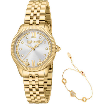 JUST CAVALLI Valentine Crystals Gold Stainless Steel Bracelet Gift Set