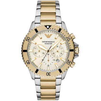 EMPORIO ARMANI Chronograph Two Tone Stainless Steel Bracelet