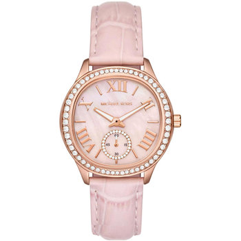 MICHAEL KORS Sage Crystals Pink Leather Strap