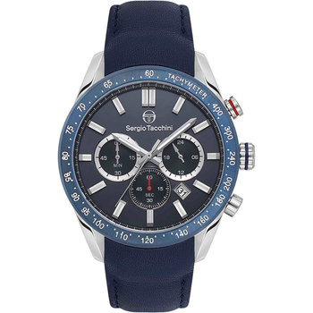 SERGIO TACCHINI Gents Chronograph Blue Leather Bracelet