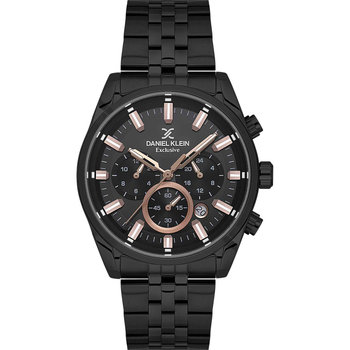 DANIEL KLEIN Chronograph Black Stainless Steel Bracelet