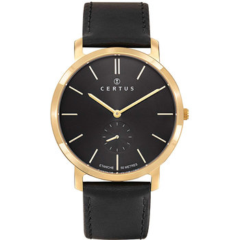 CERTUS Black Leather Strap