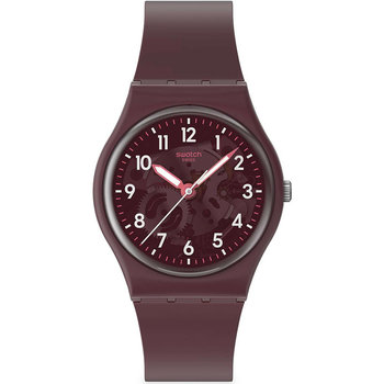 SWATCH Essentials Thru The Crown Glass Bordeaux Biosourced Strap