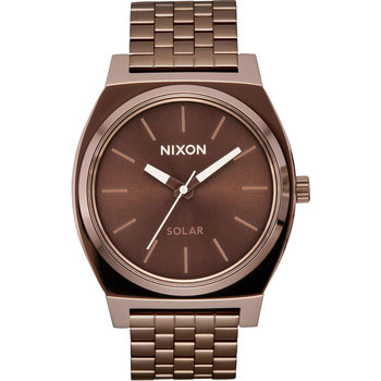 NIXON Time Teller Solar Brown Stainless Steel Bracelet