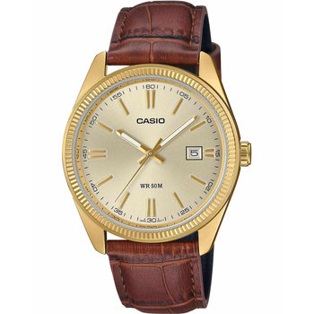 CASIO Collection Brown Leather Strap